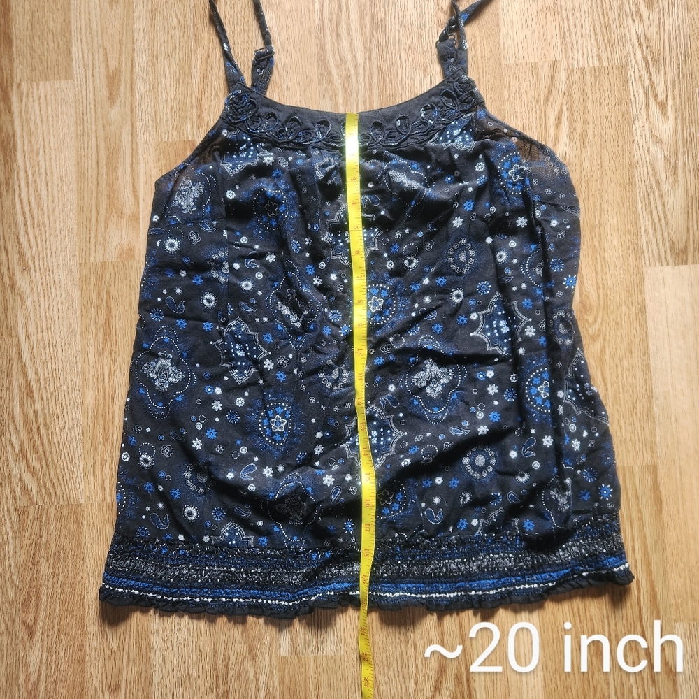 Maurices Black and Blue Patterned Camisole - Picture 8 of 9